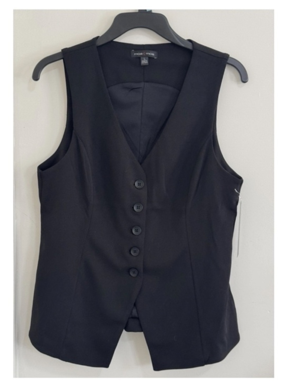 Moa Moa nwt size small Black Button-Front Vest